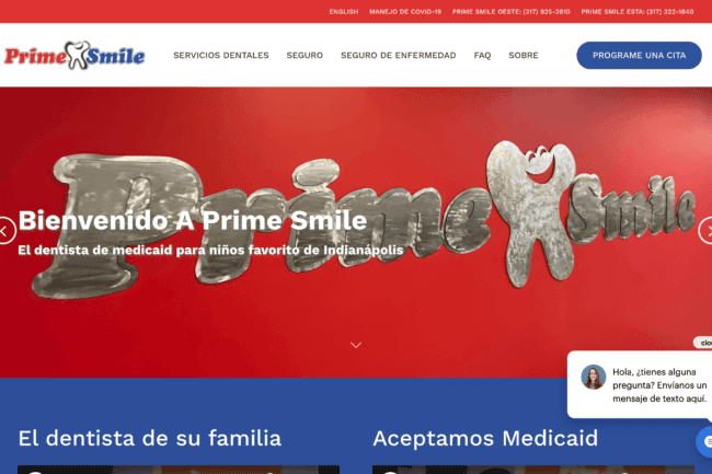 Prime Smile - Spanish Bilingual WordPress Translation Site